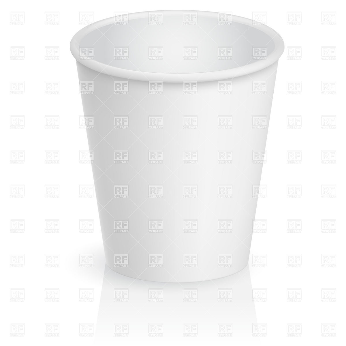 Empty Blank Cardboard Cup Template Objects Download Royalty Free