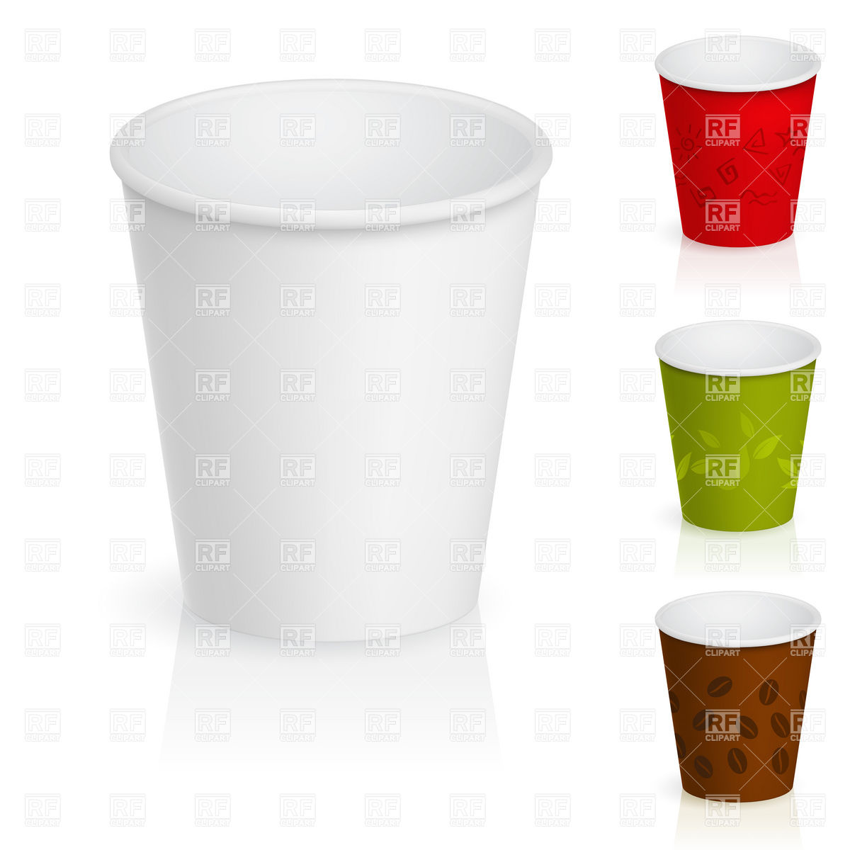 Empty Disposable Cardboard Paper Cup 7774 Download Royalty Free