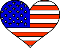 Free Heart Clipart Graphics  Hearts Love Garland Envelope Flag