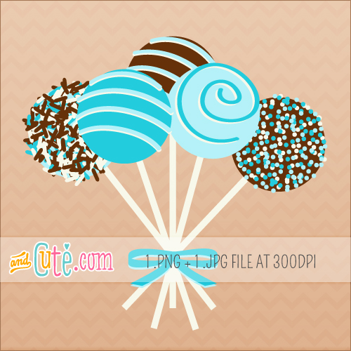 Graphics Printables And More   Baby Blue Cake Pop Bouquet