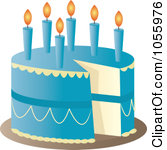 Royalty Free  Rf  Blue Cake Clipart Illustrations Vector Graphics  1