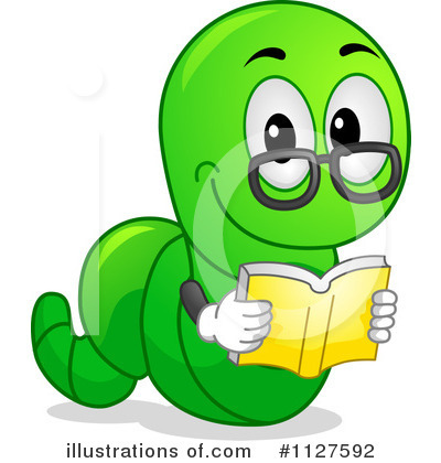 Royalty Free  Rf  Book Worm Clipart Illustration By Bnp Design Studio