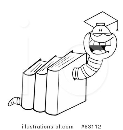 Royalty Free  Rf  Book Worm Clipart Illustration By Hit Toon   Stock