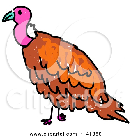 Royalty Free  Rf  Clipart Illustration Of A Vulture Perched On A