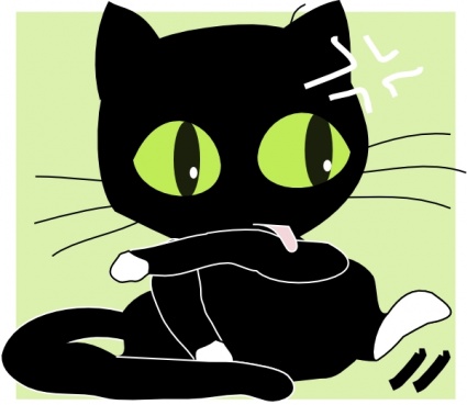 Scary Black Cat Clipart
