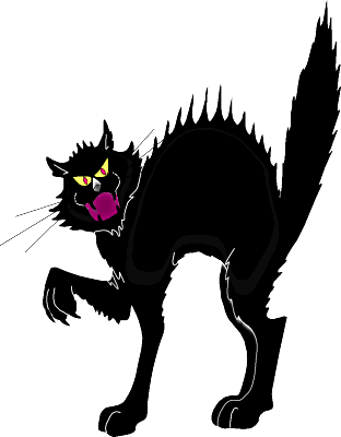 Scary Black Cat   Http   Www Wpclipart Com Animals Cats Cartoon Cats