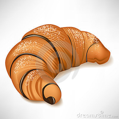 Simple Croissant With Chocolate Stock Image   Image  22096371