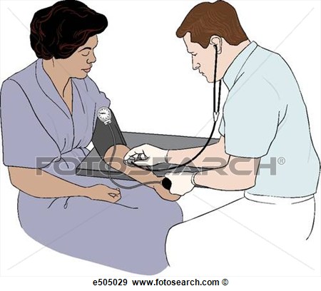 An Emt Measures The Blood Pressure Of A Female Patient  Emt Listens