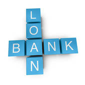Bank Loan 3d Crossword On White Background   Clipart Graphic
