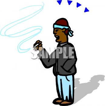 Black Guy Smoking A Cigarette