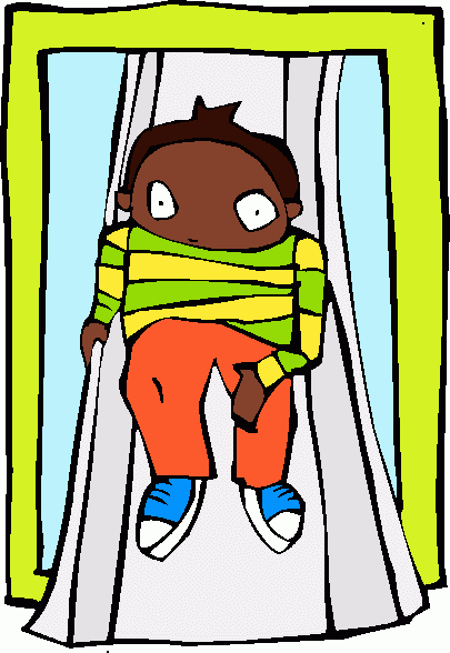 Boy On Slide 1 Clipart   Boy On Slide 1 Clip Art