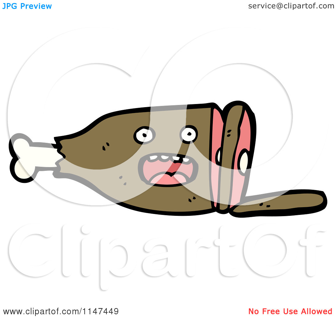 Cartoon Of A Drumstick Mascot   Royalty Free Vector Clipart By