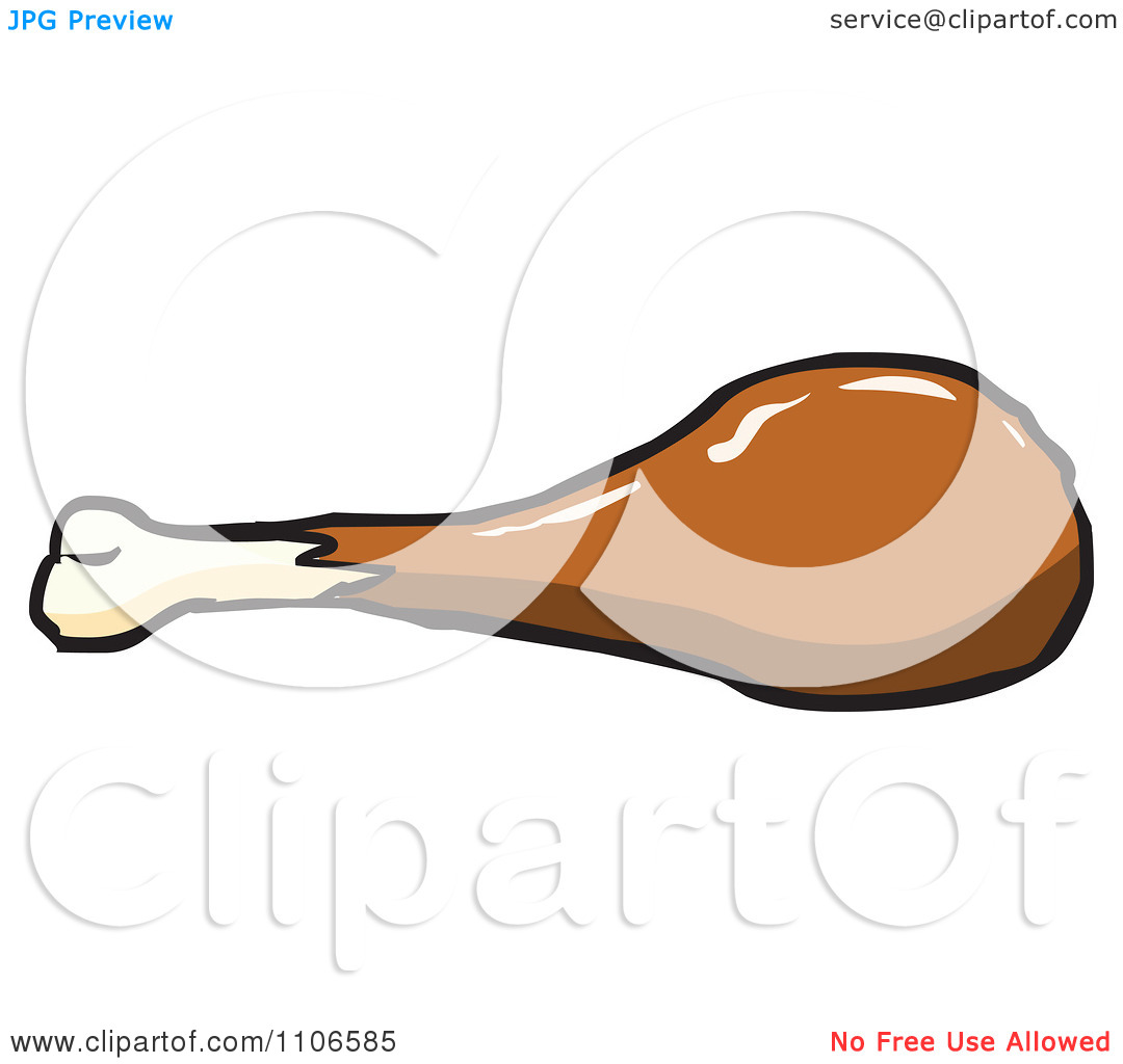 Clipart Chicken Drumstick   Royalty Free Vector Illustration By