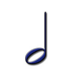 Free Blue Half Note Clipart