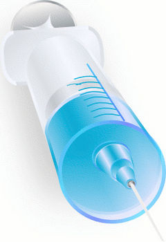 Free Clip Art Picture Of A Syringe Full Of Blue Liquid