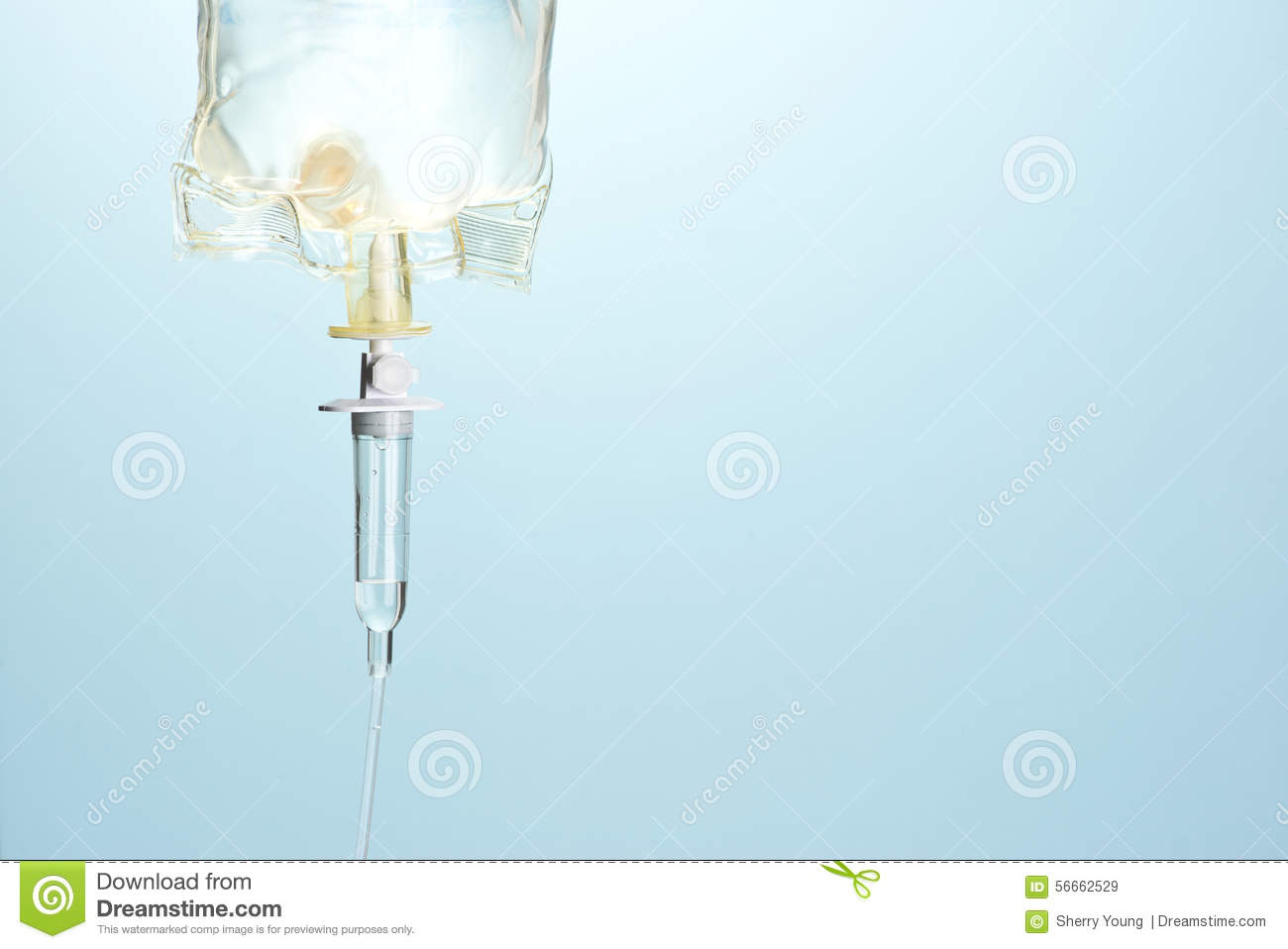 Iv Drip Chamber Iv Tubing And Iv Bag Of Solution With Copyspace
