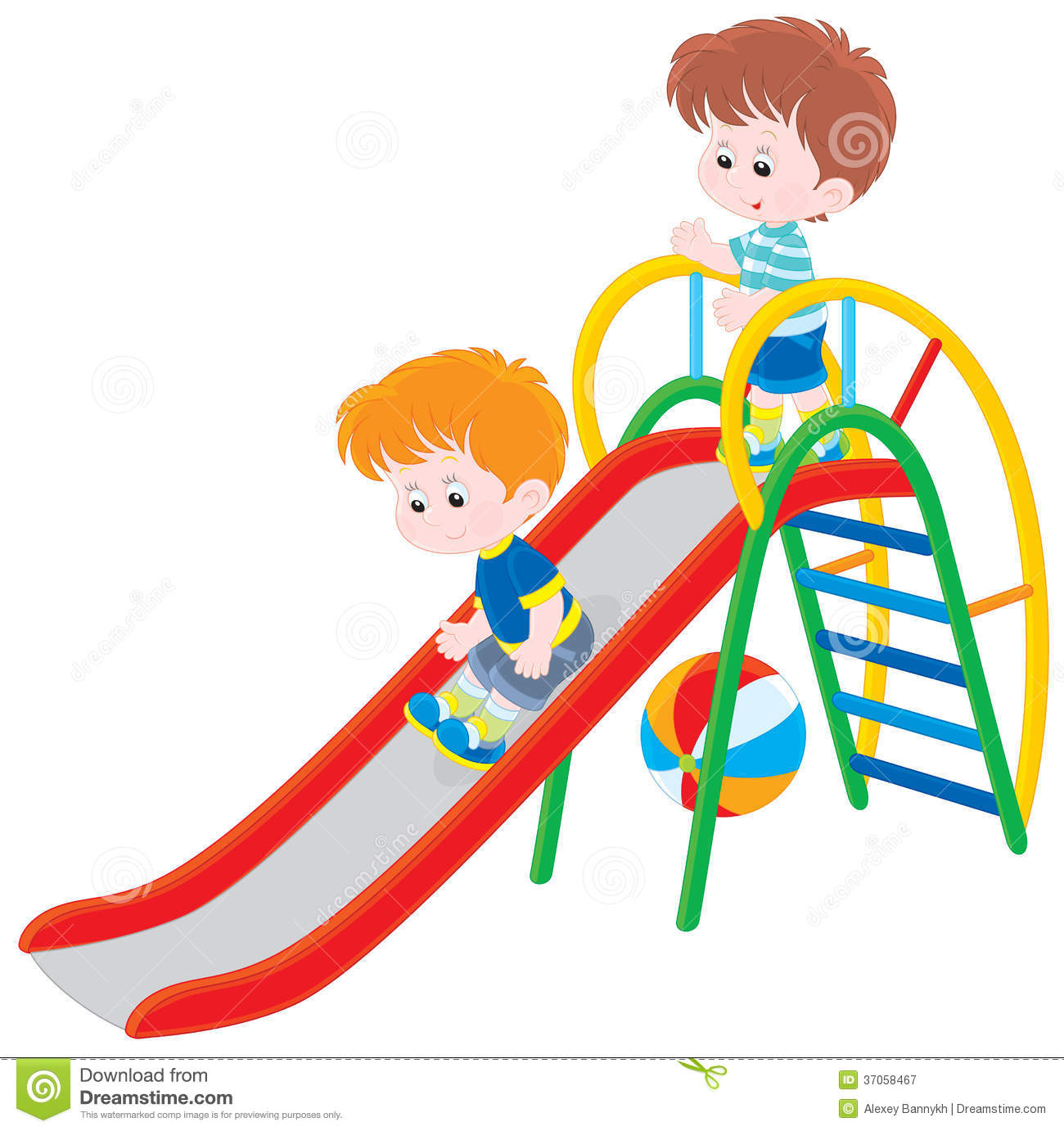Kids On A Slide Clipart   Wallpaper