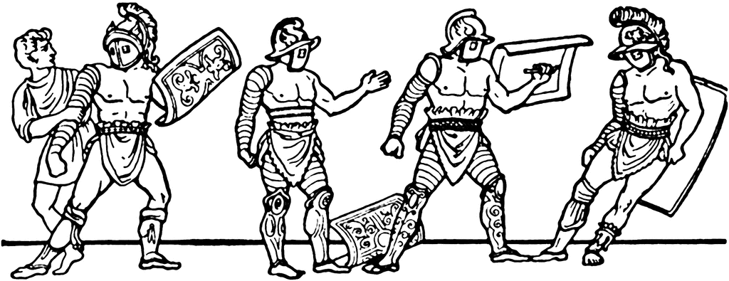Roman Gladiators   Clipart Etc