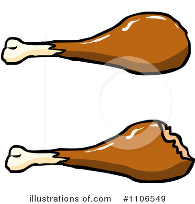 Royalty Free  Rf  Chicken Drumstick Clipart Illustration  1106549 By