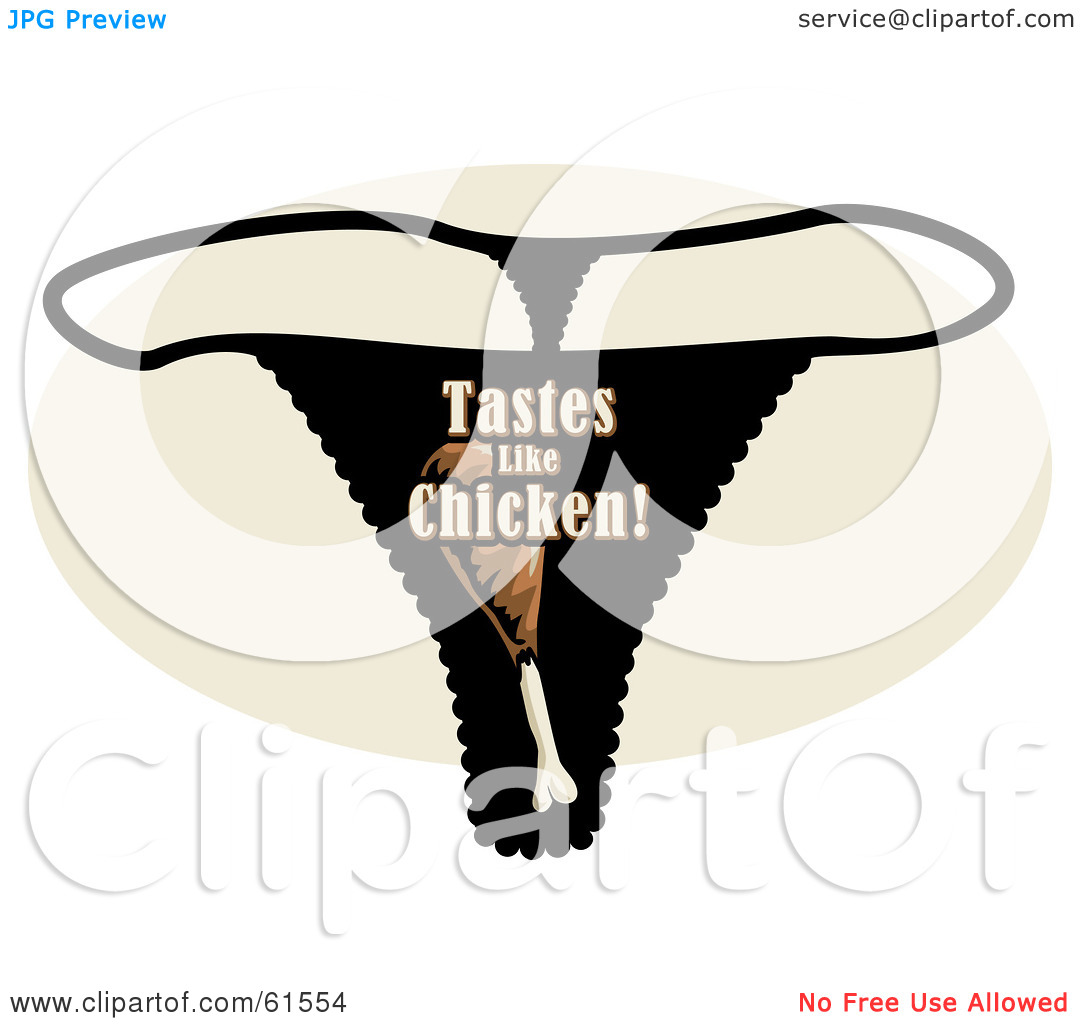 Royalty Free  Rf  Clipart Illustration Of A Black Drumstick Chicken