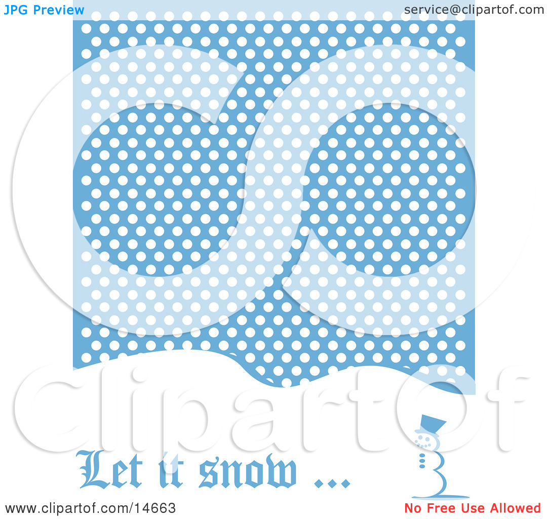 Standing On A Snow Covered Hill Under Snow Retro Clipart Illustration