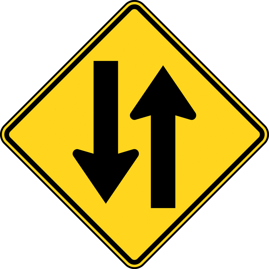 Two Way Traffic Color   Clipart Etc