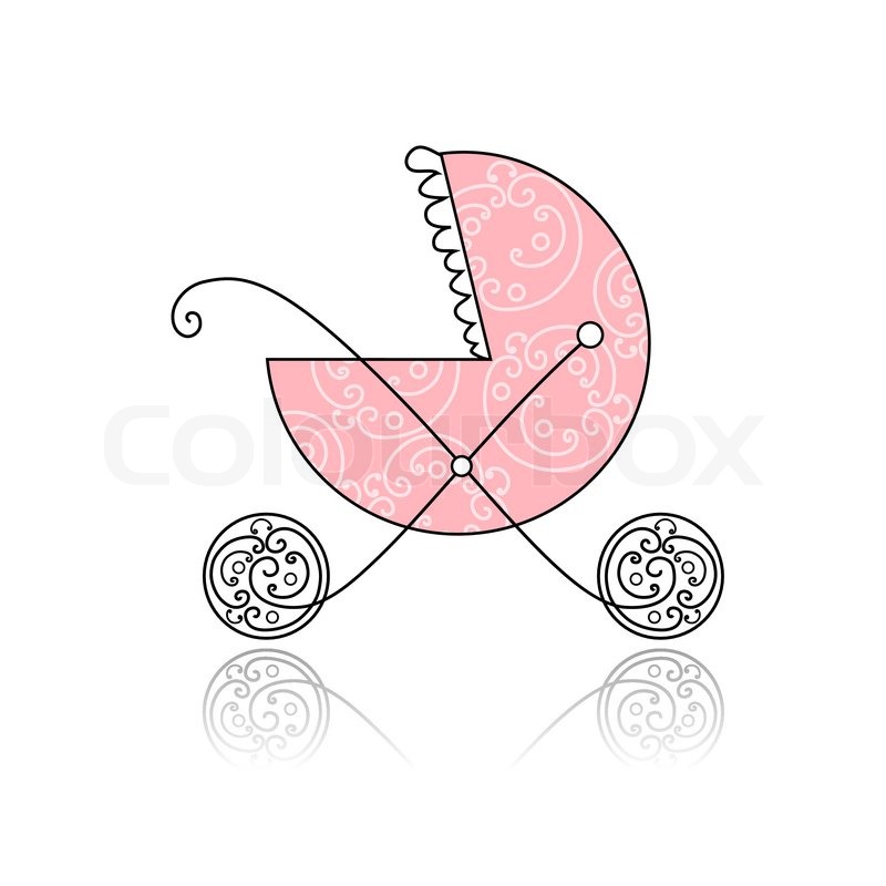 3475075 Baby Buggy Pink For Your Design Jpg