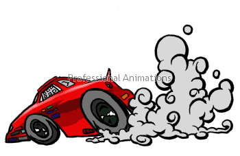 Animation Of Burning Rubber Car Racer Animated Gif