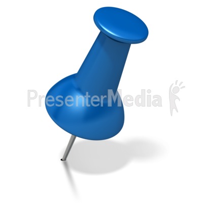 Blue Thumb Tack Angled Right   Home And Lifestyle   Great Clipart For    