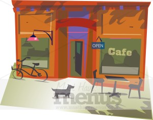 Cafe Storefront Clipart