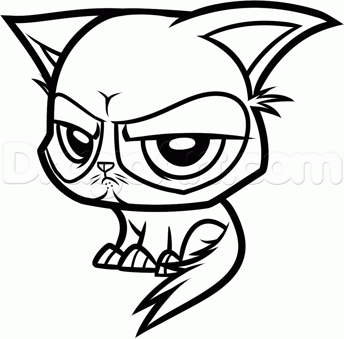 Draw Chibi Grumpy Cat Step By Step Drawing Sheets Added By Dawn    