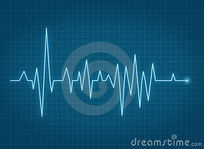 Ecg Pulse Heartbeat Blue Line Royalty Free Stock Photo   Image