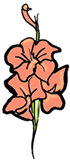 Gladiolus Fower Clipart