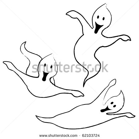 Halloween Cartoon Ghosts
