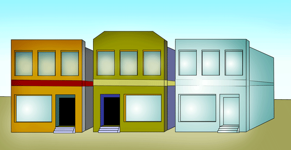 Illustration Of Storefront Building Used For Business