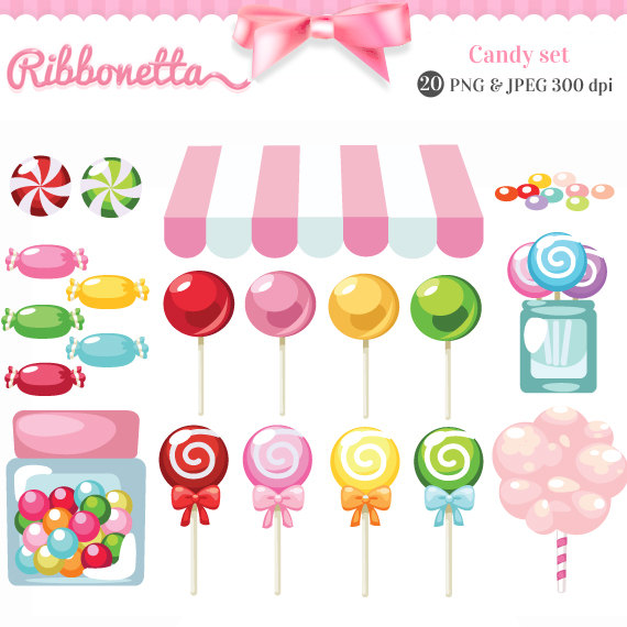 Items Similar To Candy Candies Cute Digital Clipart For Card Design