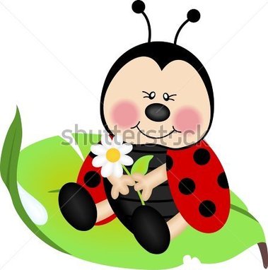 Ladybug Sitting On A Green Leaf Stock Vector   Clipart Me