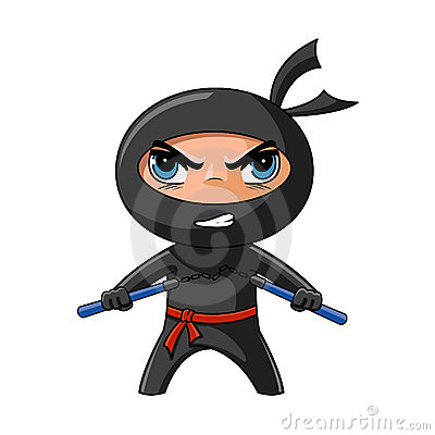 Ninja With Nunchaku Stock Photos   Image  13700363