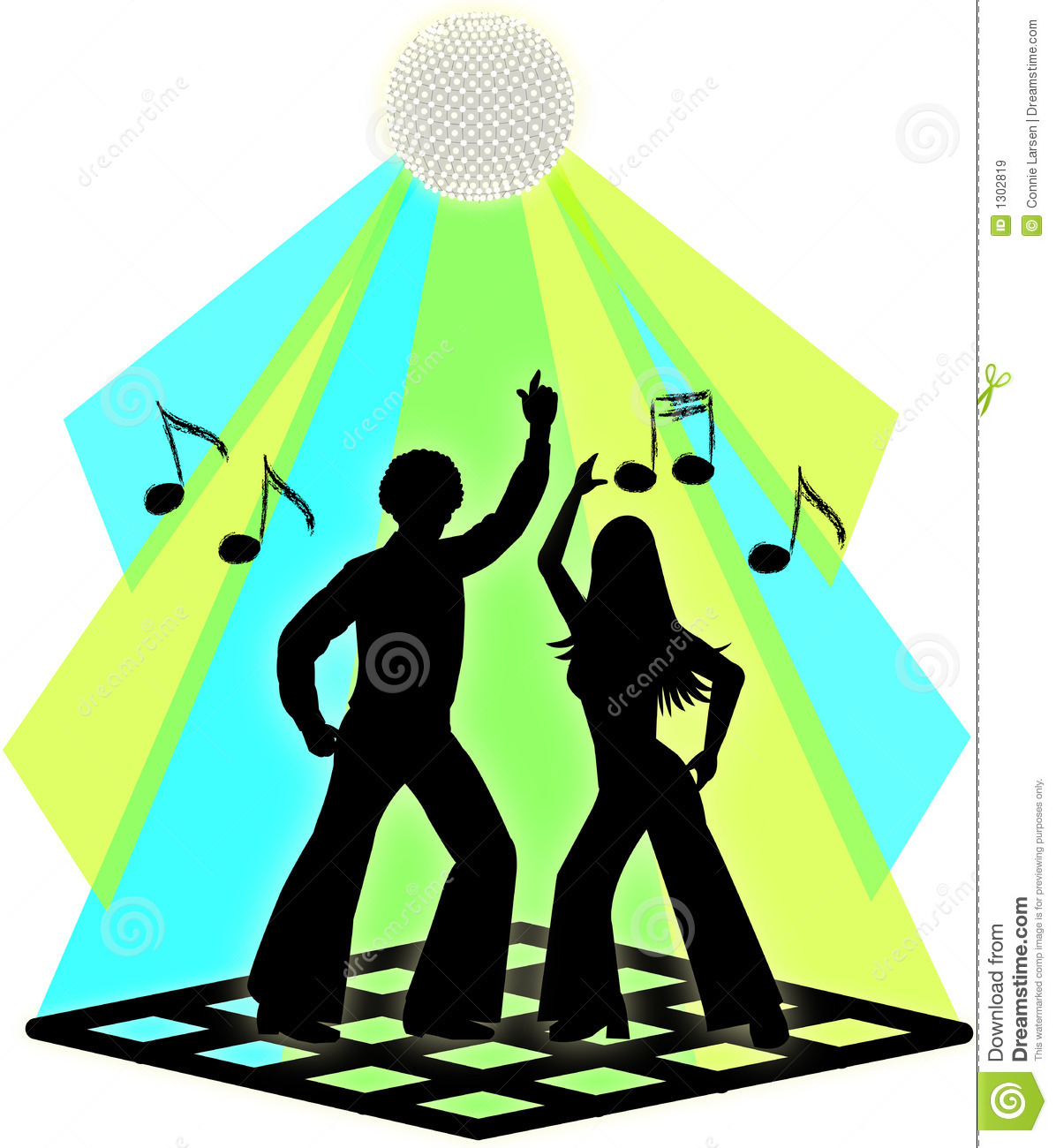 Of A Couple Disco Dancing On A 70 S Style Dance Floor With A Disco