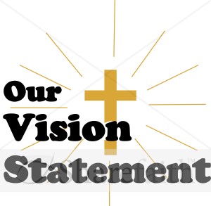 Our Vision Statement With Shining Cross   Church Word Art