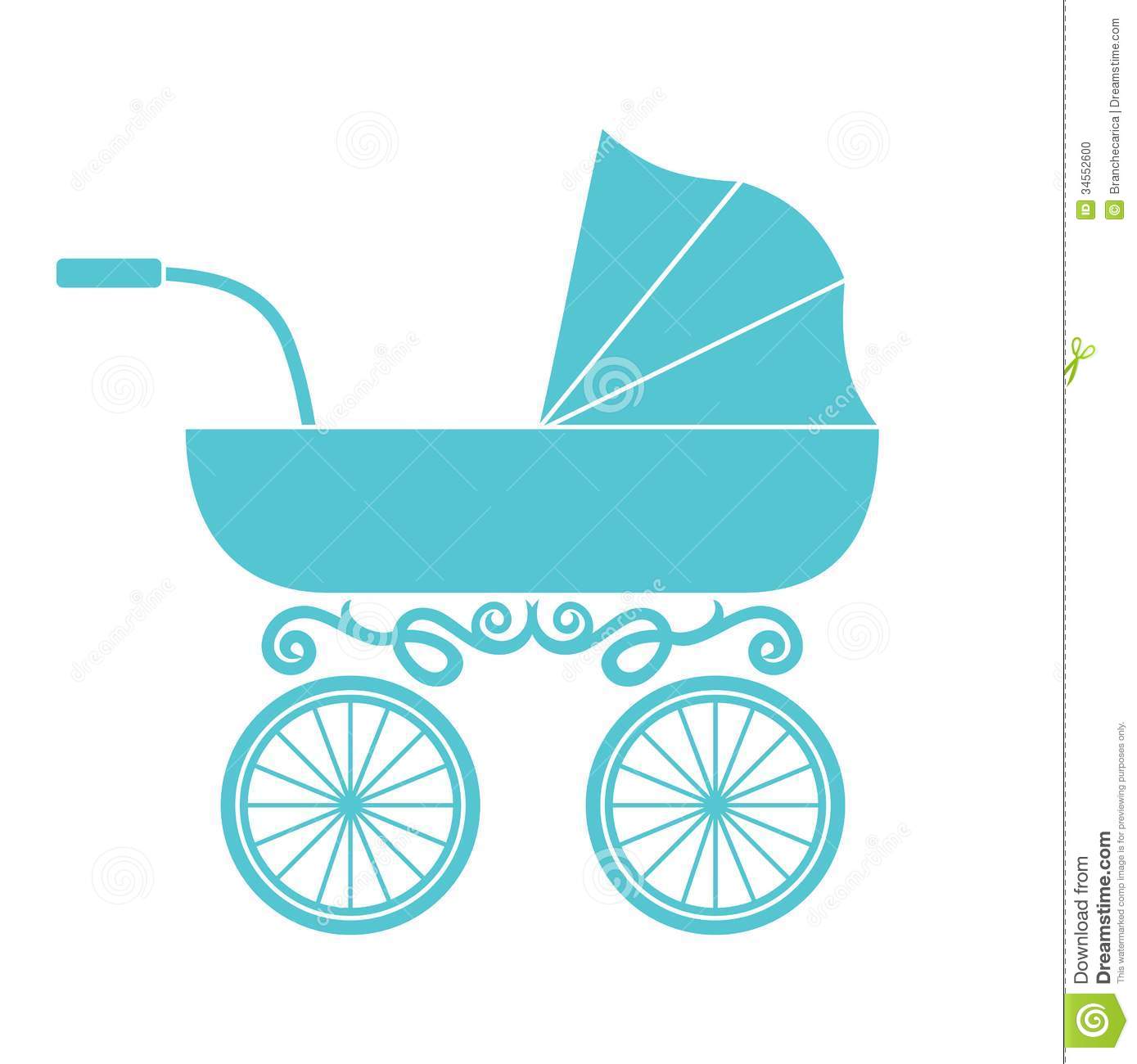 Pram   Baby Carriage Stock Photo   Image  34552600