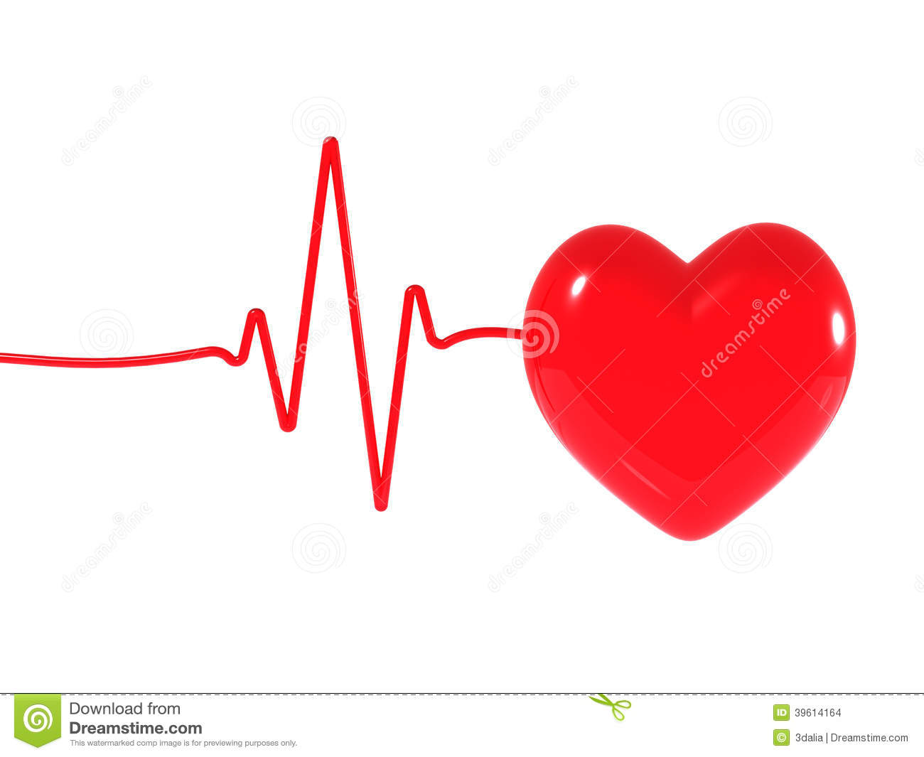 Pulse Line Clipart 3d Heart Pulse Stock Images