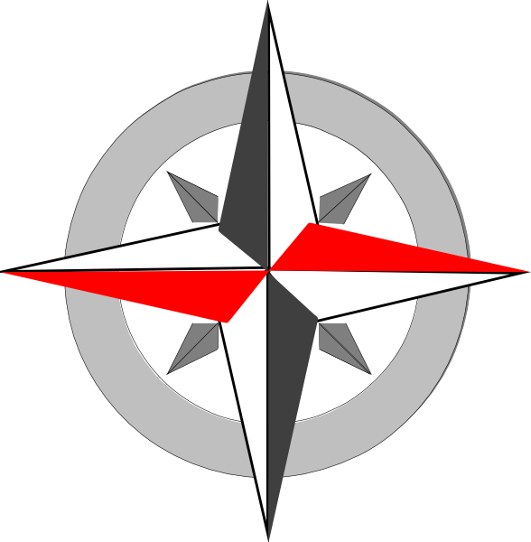 Red Grey Compass Final 4 Clip Art At Clker Com   Vector Clip Art