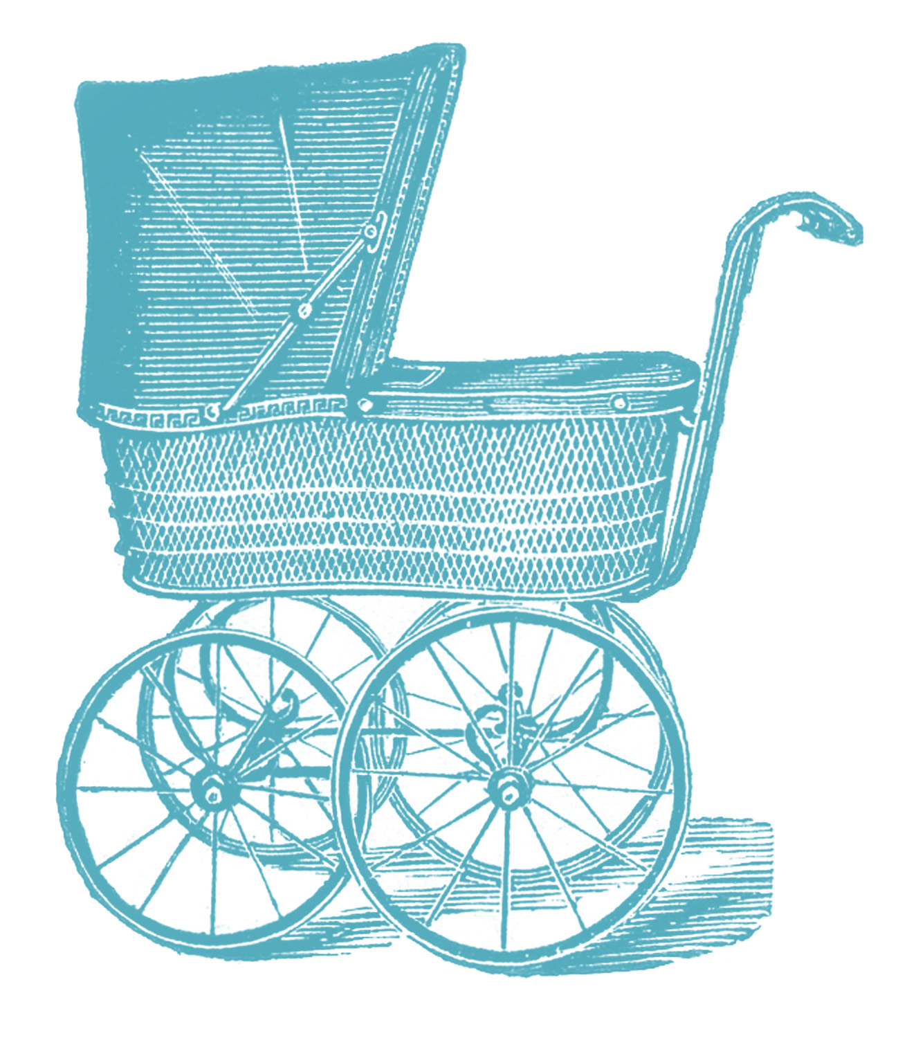 Royalty Free Images   Vintage Baby Carriages   The Graphics Fairy