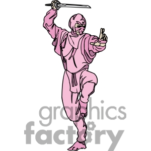 Royalty Free Pink Ninja Clip Art Clipart Image Picture Art   384692