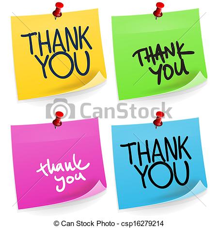 Say Please And Thank You Clipart Thank You Sticky Note Clipart