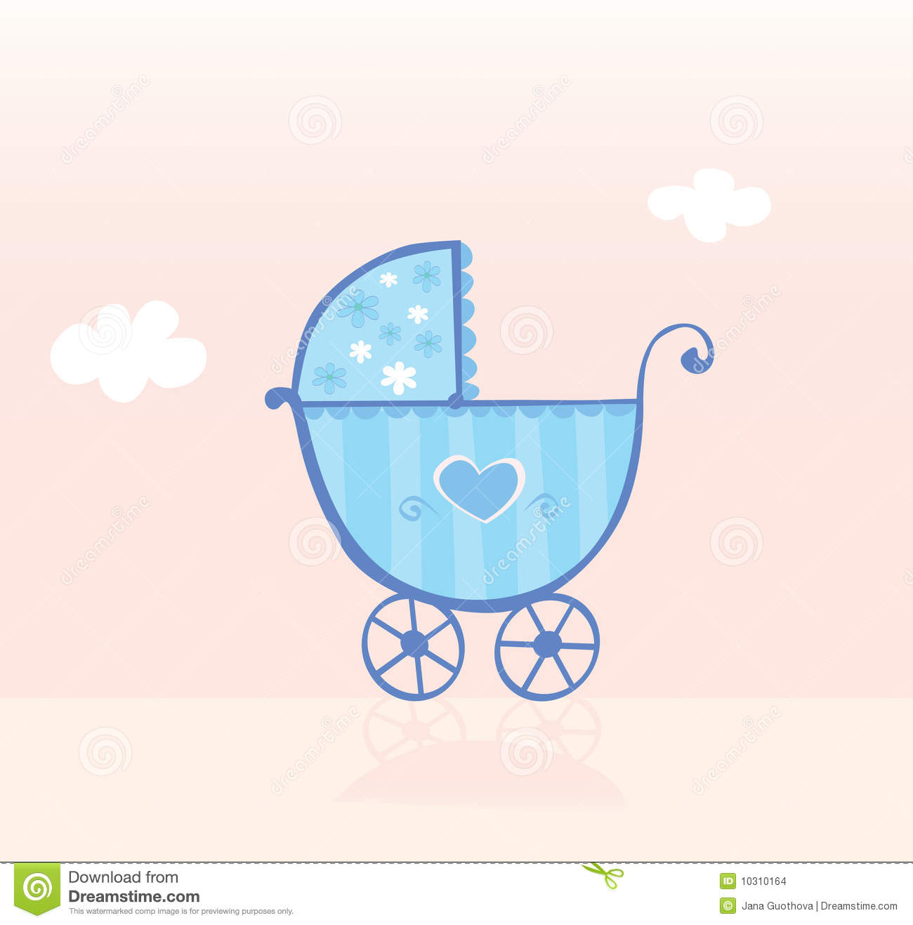 Stock Images  Blue Pram Or Stroller For Baby Boy  Image  10310164