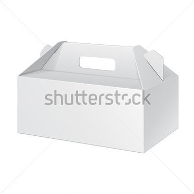 White Short Cardboard Carry Box Packaging For Food Gift Or Other