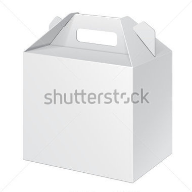 White Small Cardboard Carry Box Packaging For Food Gift Or Other