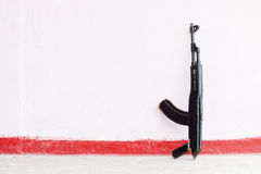 Wooden Black Toy Kalashnikov Rifle Stock Photos   Images